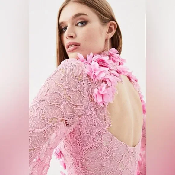 Karen Millen pink lace appliqu mini dress, US6 is available for purchase  on au PAY Market - Imported Goods Online Store Co.Ltd. | au PAY Market -  Online Shopping Site